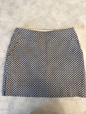 Classic Black & White Patterned Golf Skirt